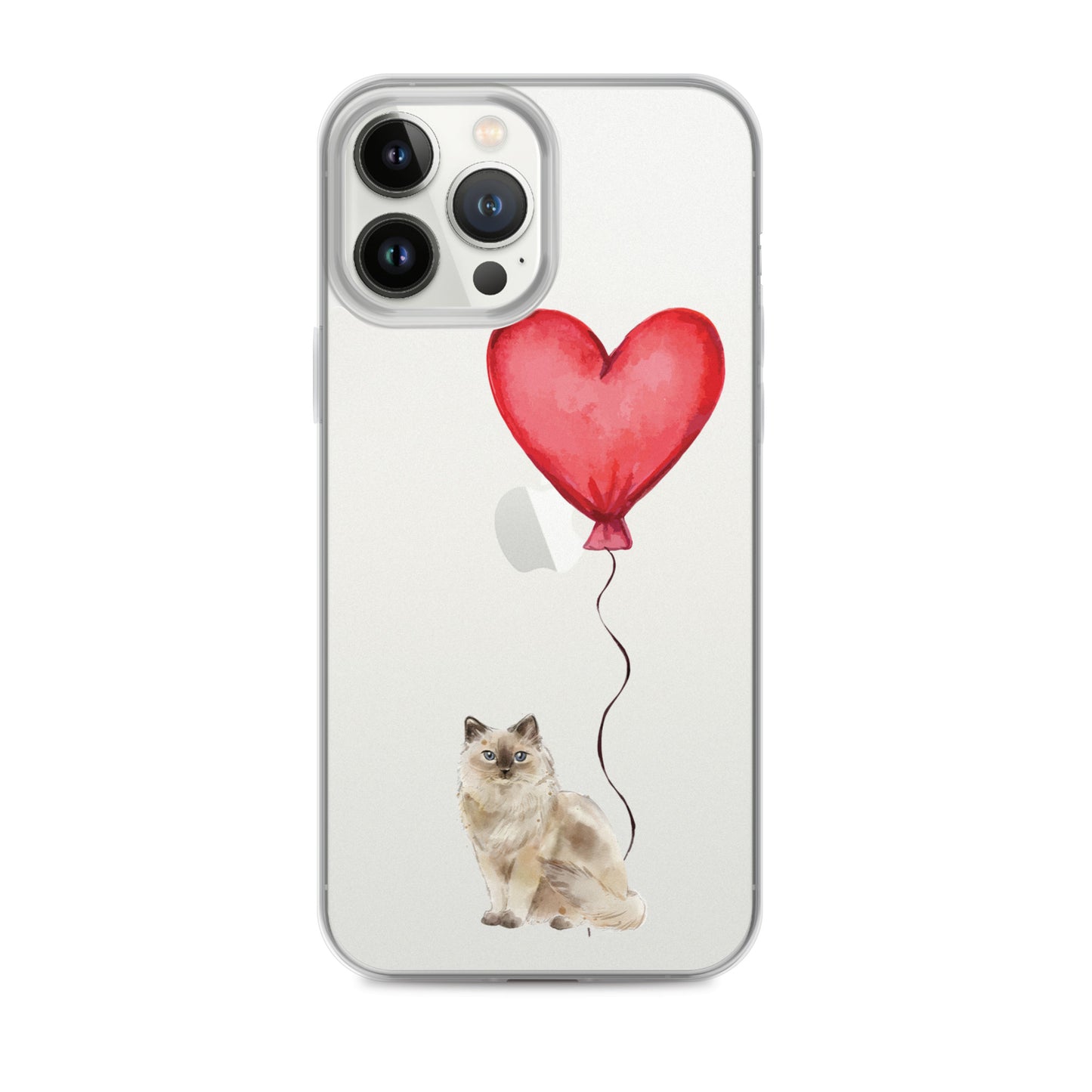 Cat with Balloons Ragdoll Clear Case for iPhone®