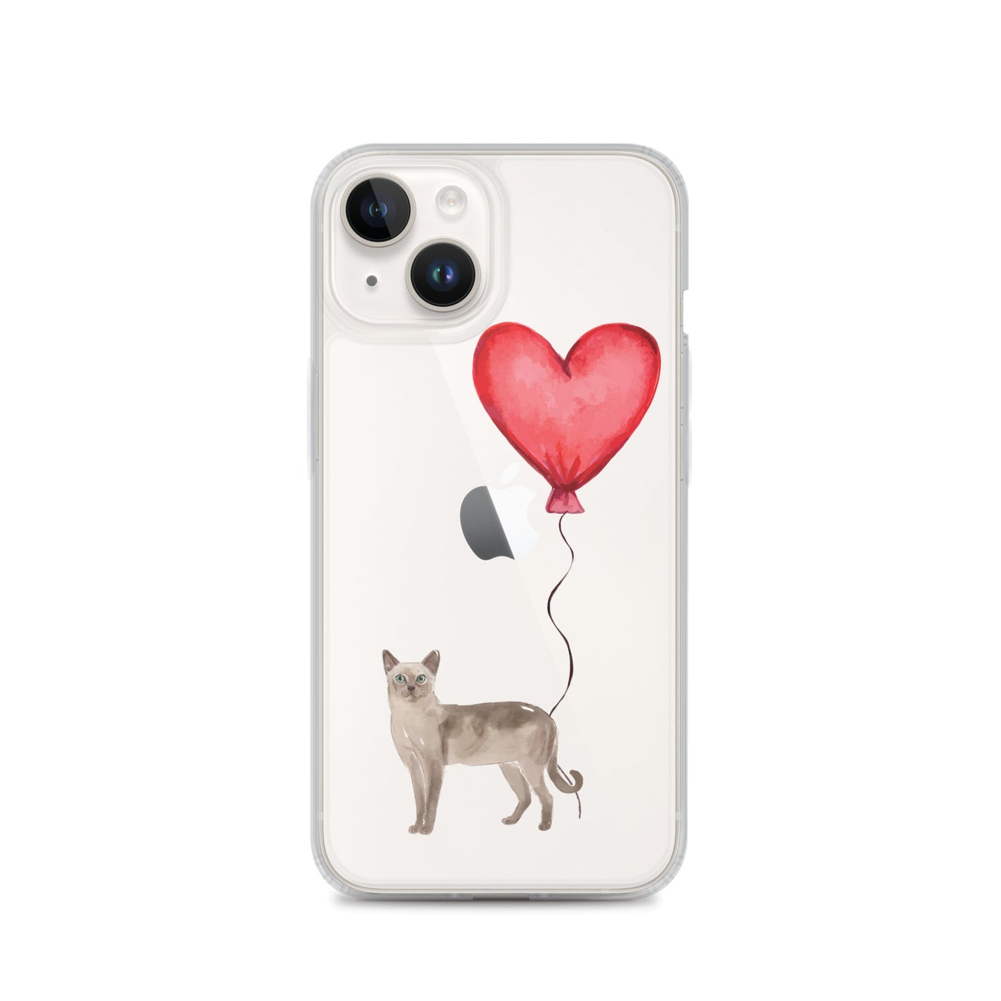 Cat with Balloon Tonkinese Clear Case for iPhone®