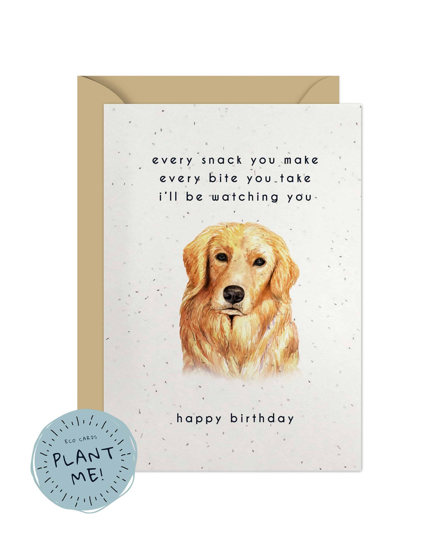 Every Bite You Take, Golden Retriever Birthday Card