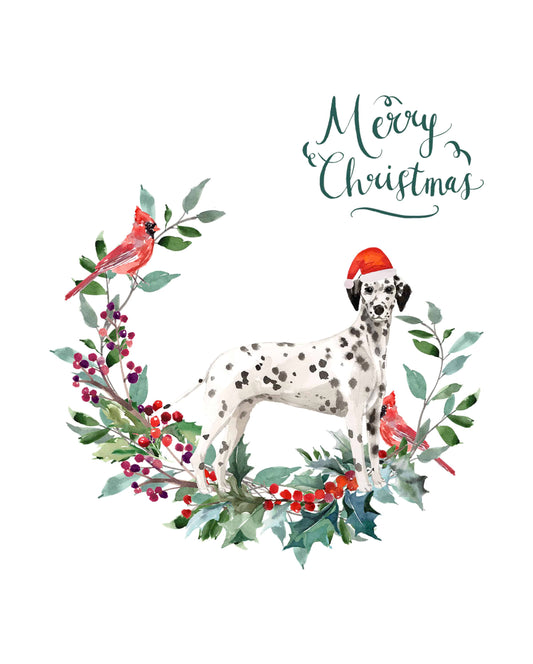 Dalmatian Dog Christmas Card