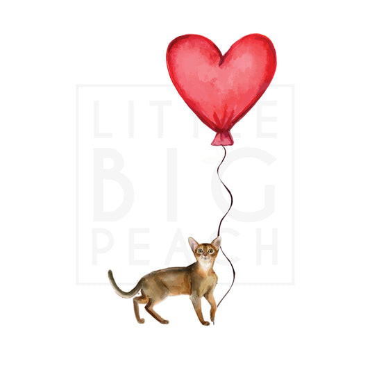 Cat with Balloon Abyssinian Case for iPhone®