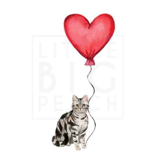 Cat with Balloon Silver Tabby Case for iPhone®