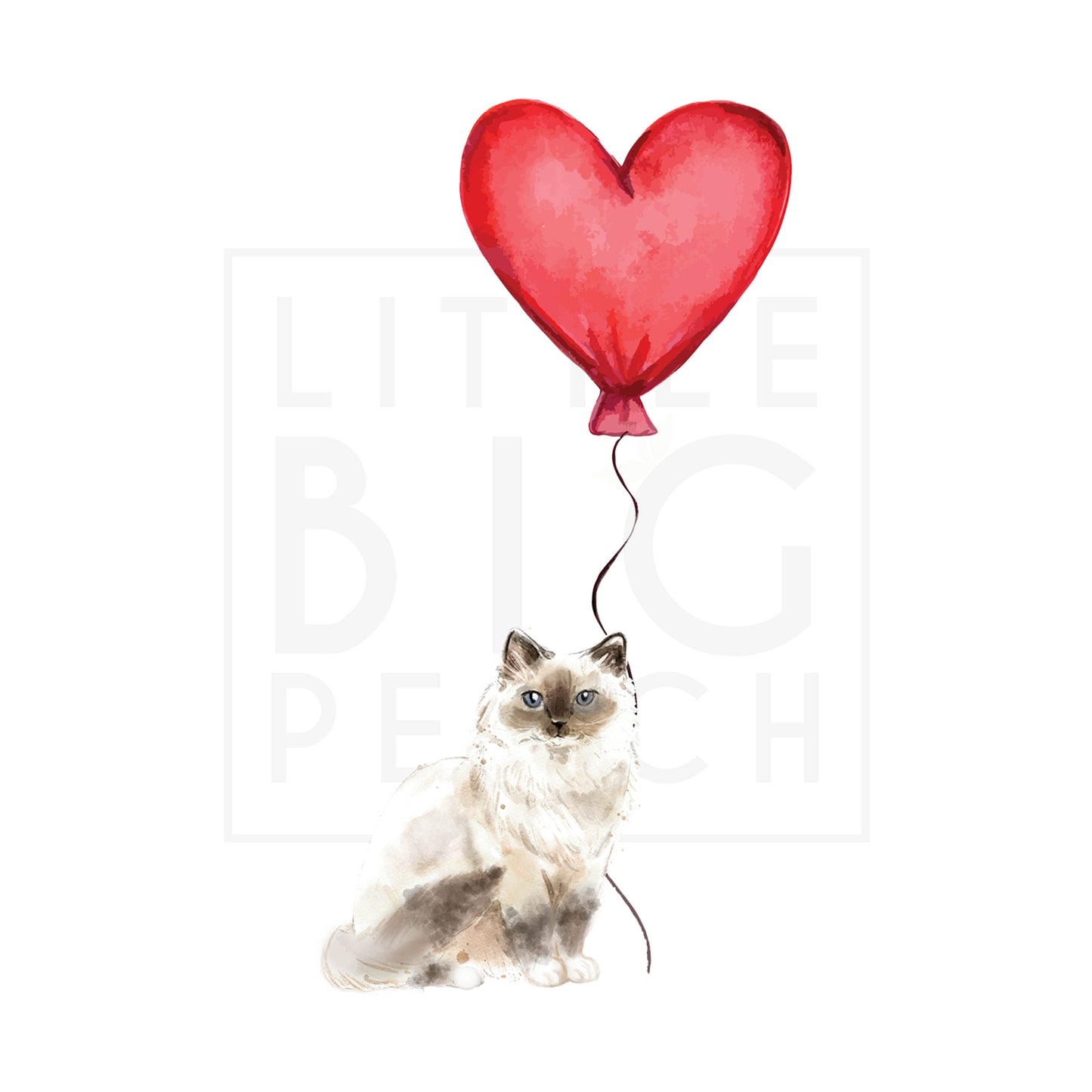 Cat with Balloon Birman Clear Case for iPhone®