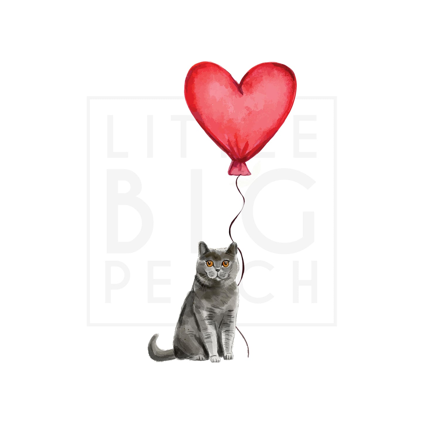 Cat with Balloon British Shorthair Clear Case for iPhone®