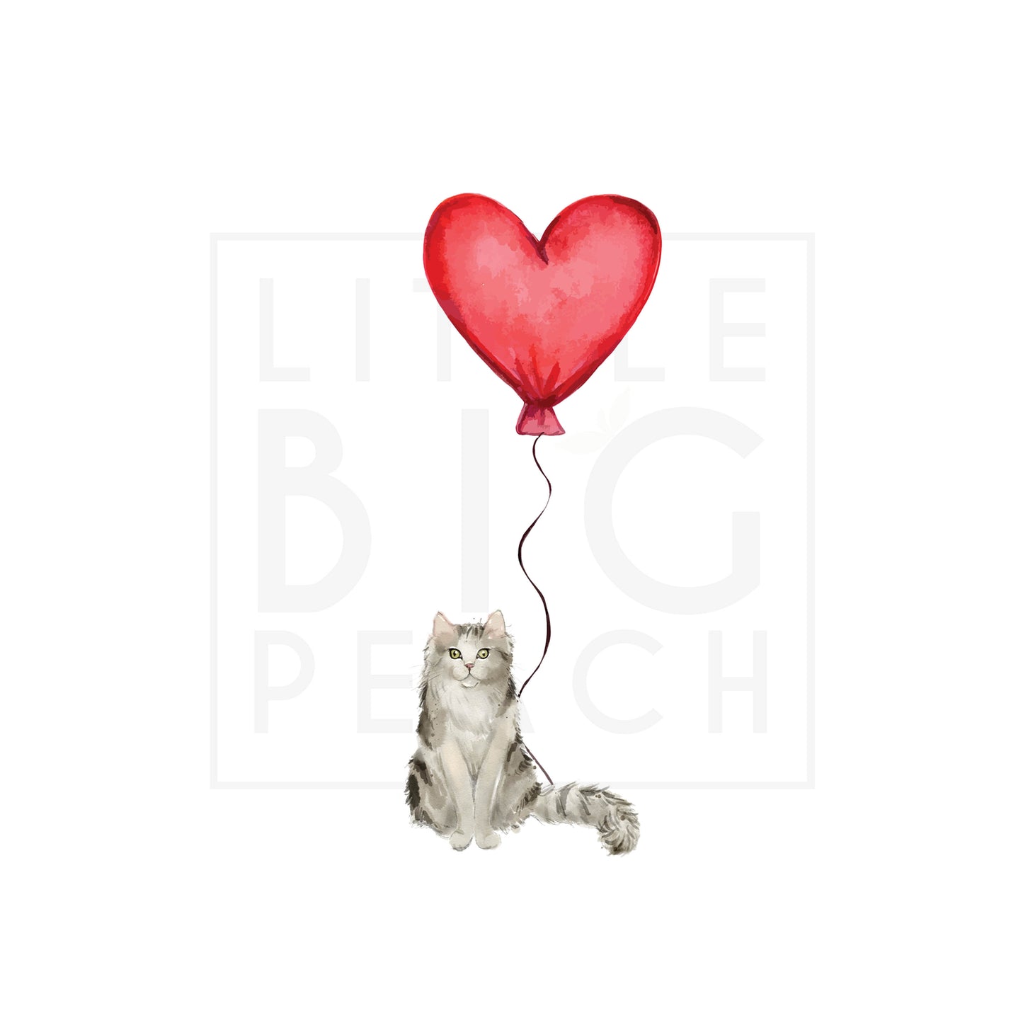 Cat with Balloon Ragamuffin Clear Case for iPhone®