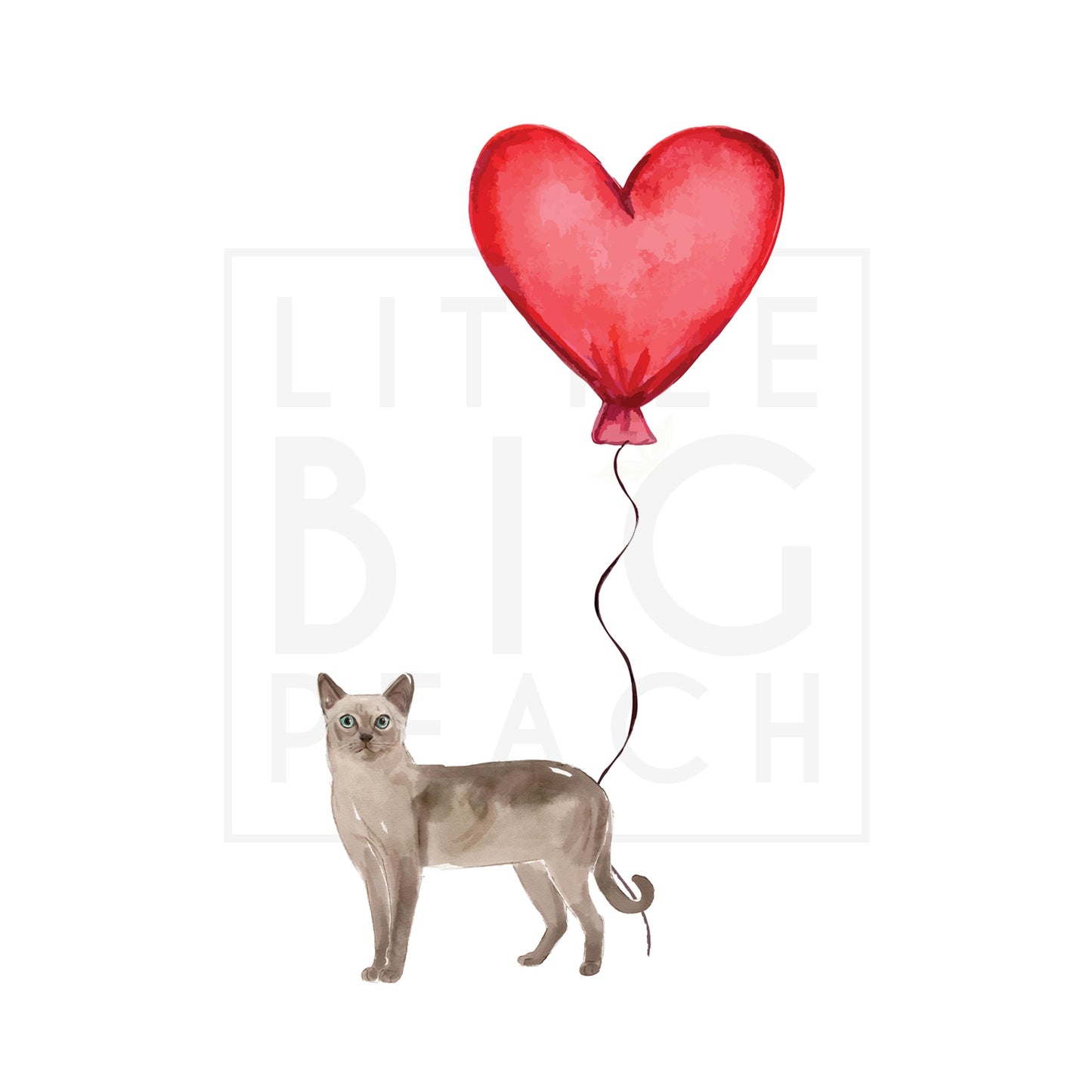 Cat with Balloon Tonkinese Clear Case for iPhone®