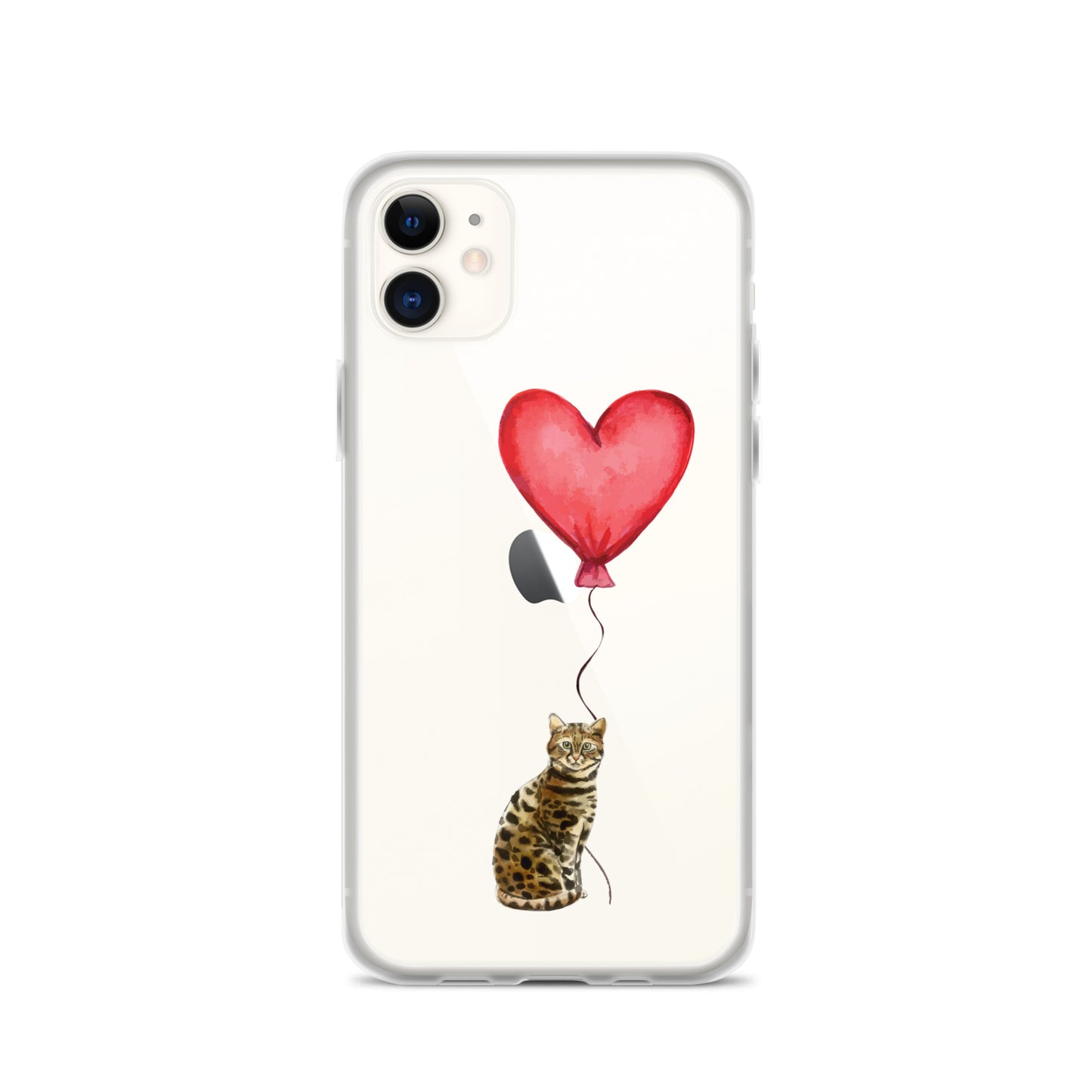 Cat with Balloon Bengal Clear Case for iPhone®