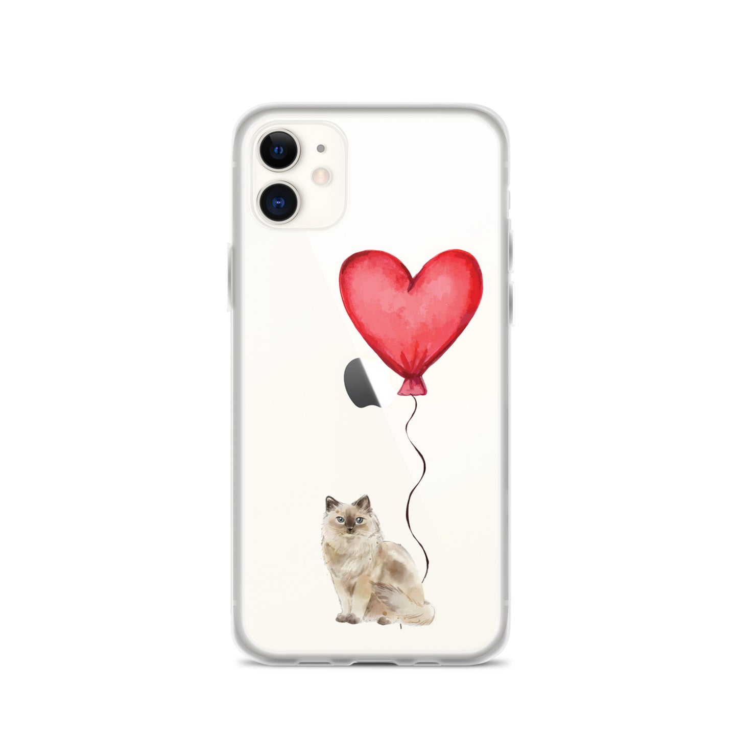 Cat with Balloons Ragdoll Clear Case for iPhone®