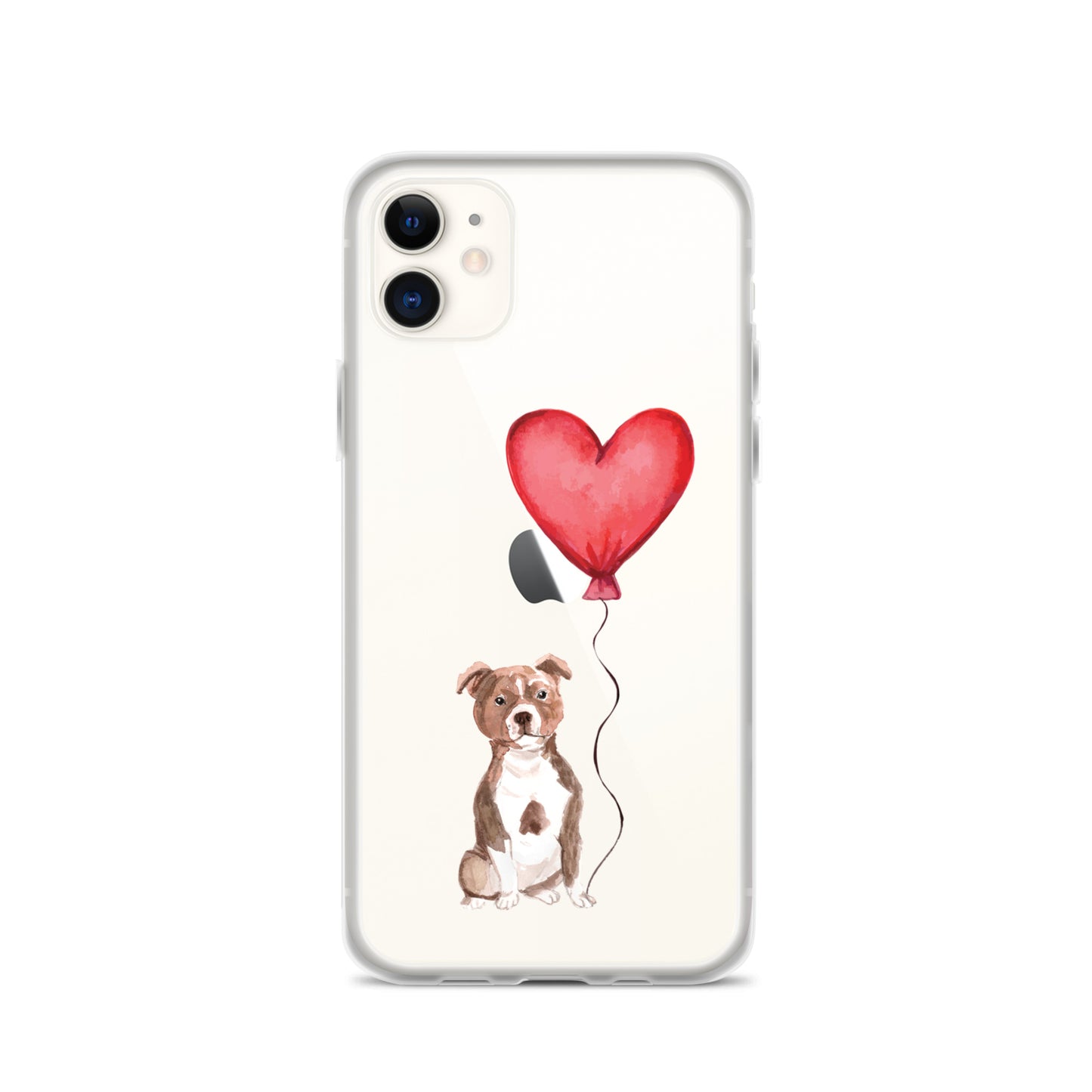 Dog with Balloon Staffie Bulldog Terrier Clear Case for iPhone®