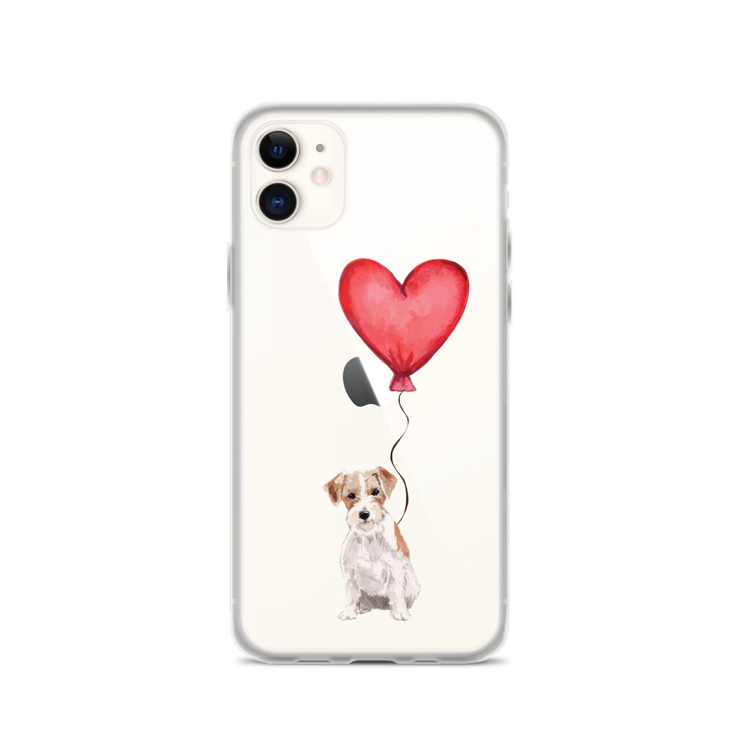 Dog with Balloon Wire Haired Jack Russell Clear Case for iPhone®