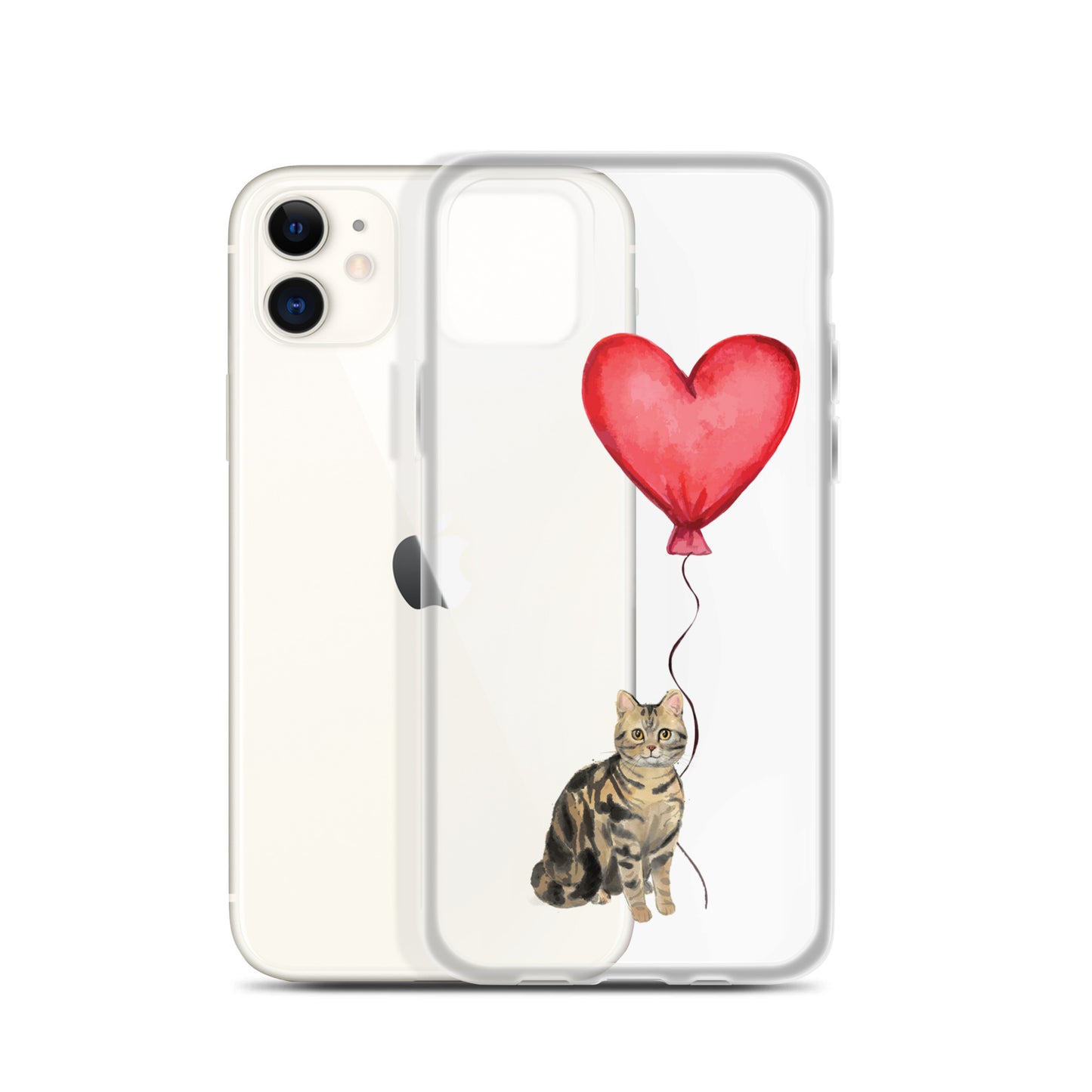 Cat with Balloon Brown Tabby Case for iPhone®