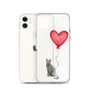 Cat with Balloon Blue Russian Clear Case for iPhone®