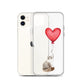 Cat with Balloon Siberian Clear Case for iPhone®