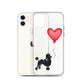 Dog with Balloon Black Poodle Clear Case for iPhone®