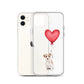 Dog with Balloon Wire Haired Jack Russell Clear Case for iPhone®