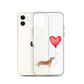 Dog with Balloon Tan Dachshund Clear Case for iPhone®