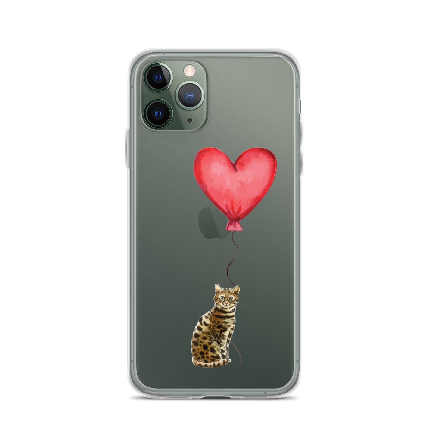 Cat with Balloon Bengal Clear Case for iPhone®