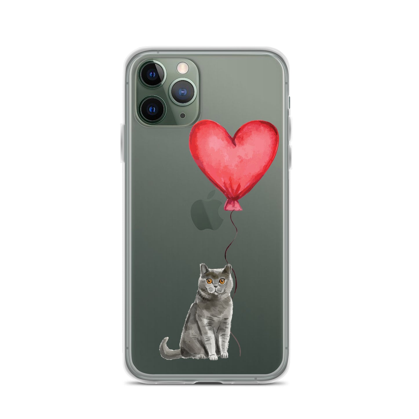 Cat with Balloon British Shorthair Clear Case for iPhone®