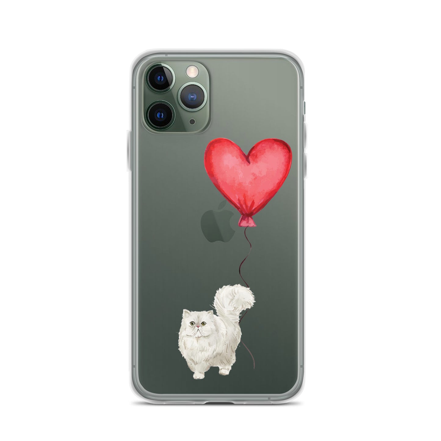 Cat with Balloon Persian Clear Case for iPhone®