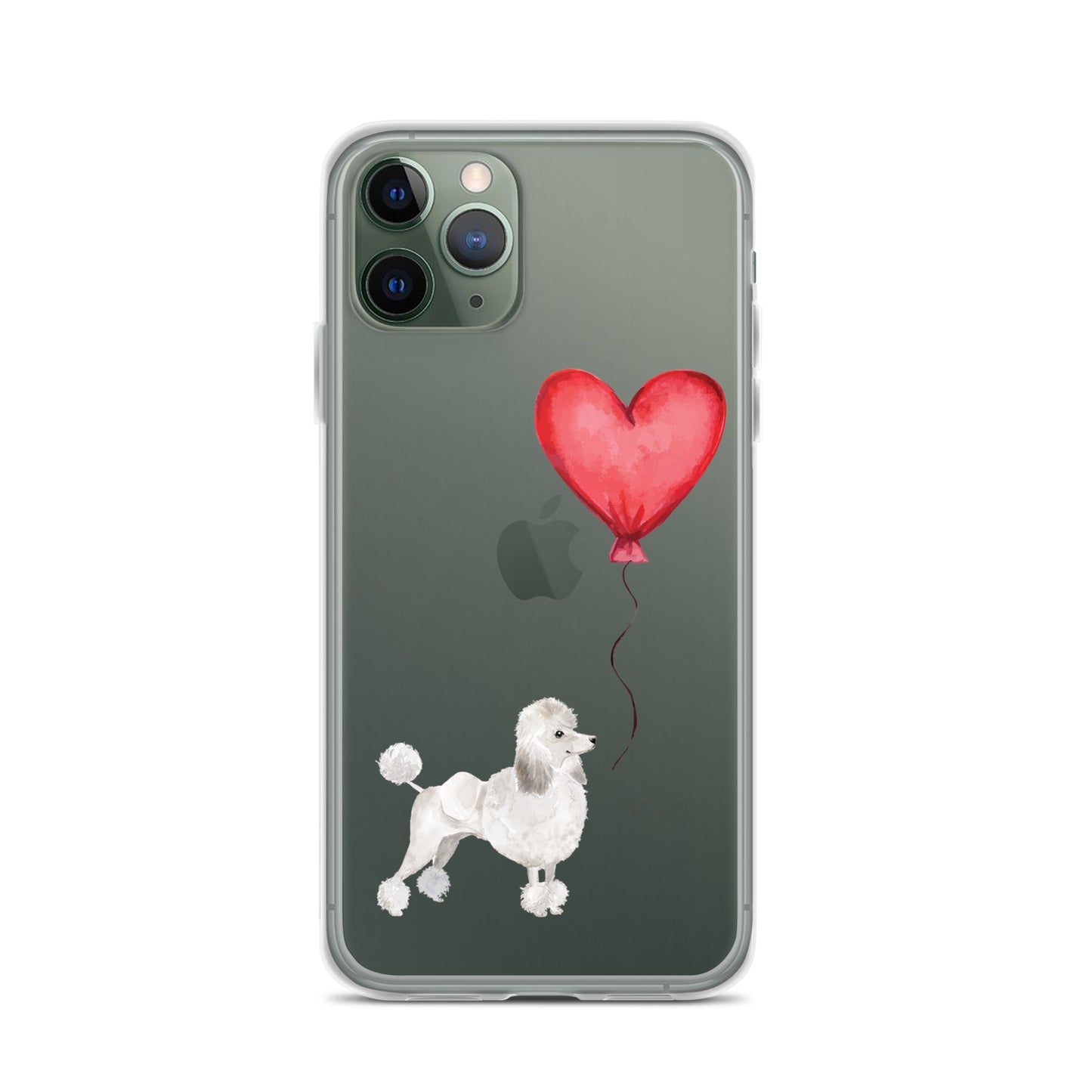 Dog with Balloon White Poodle Clear Case for iPhone®