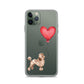 Dog with Balloon Brown Poodle Clear Case for iPhone®