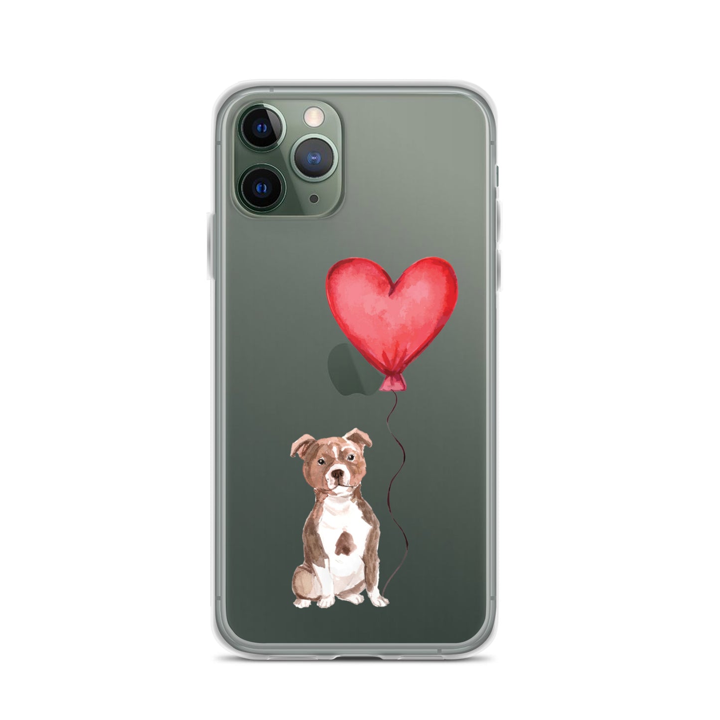 Dog with Balloon Staffie Bulldog Terrier Clear Case for iPhone®