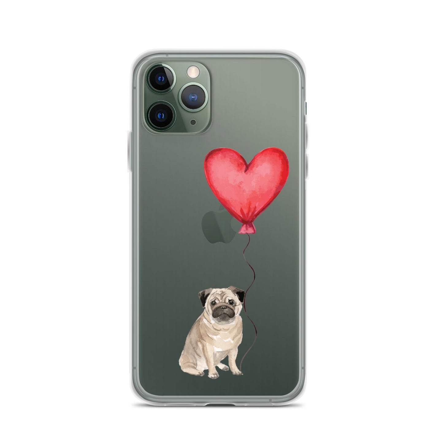 Dog with Balloon Pug Clear Case for iPhone®