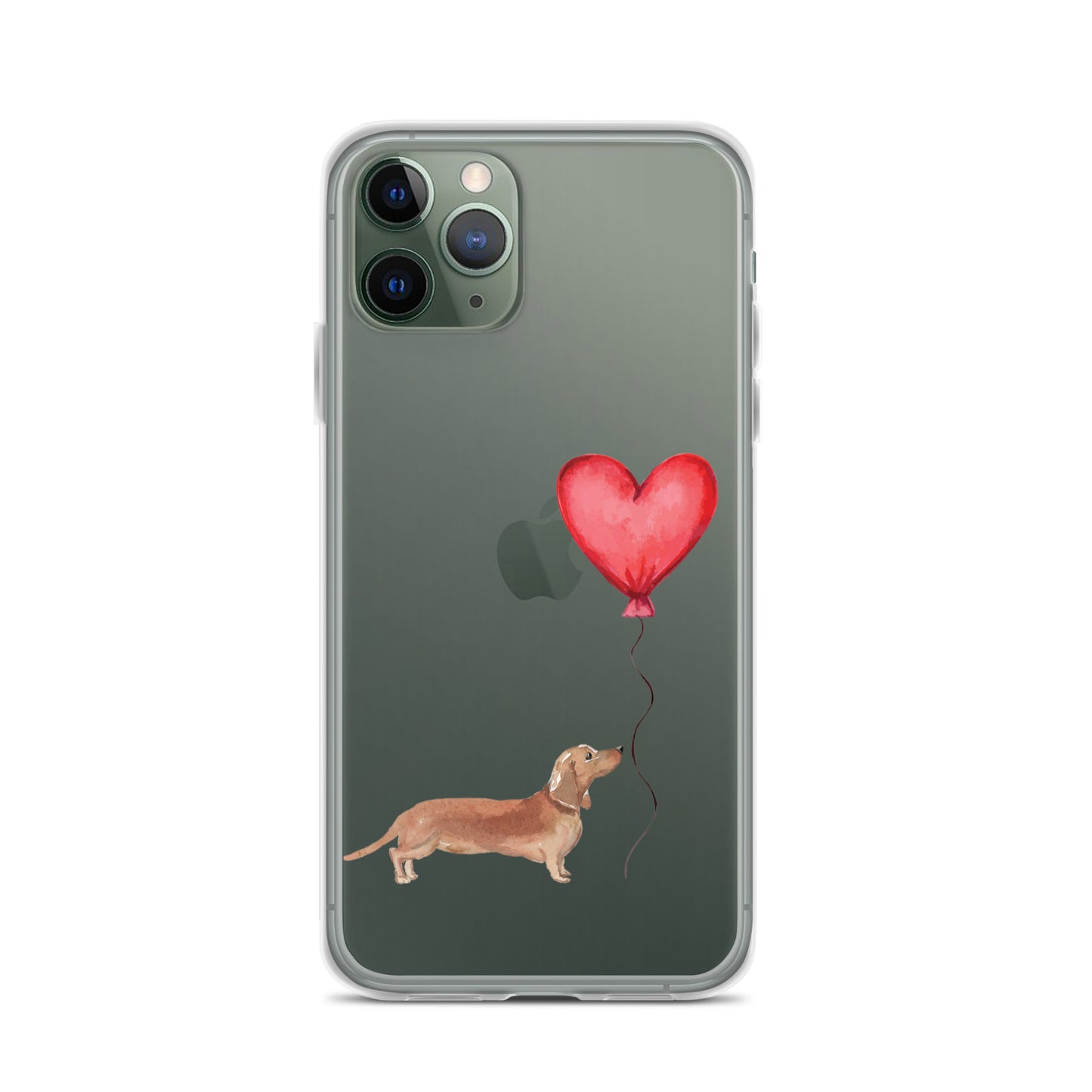 Dog with Balloon Tan Dachshund Clear Case for iPhone®