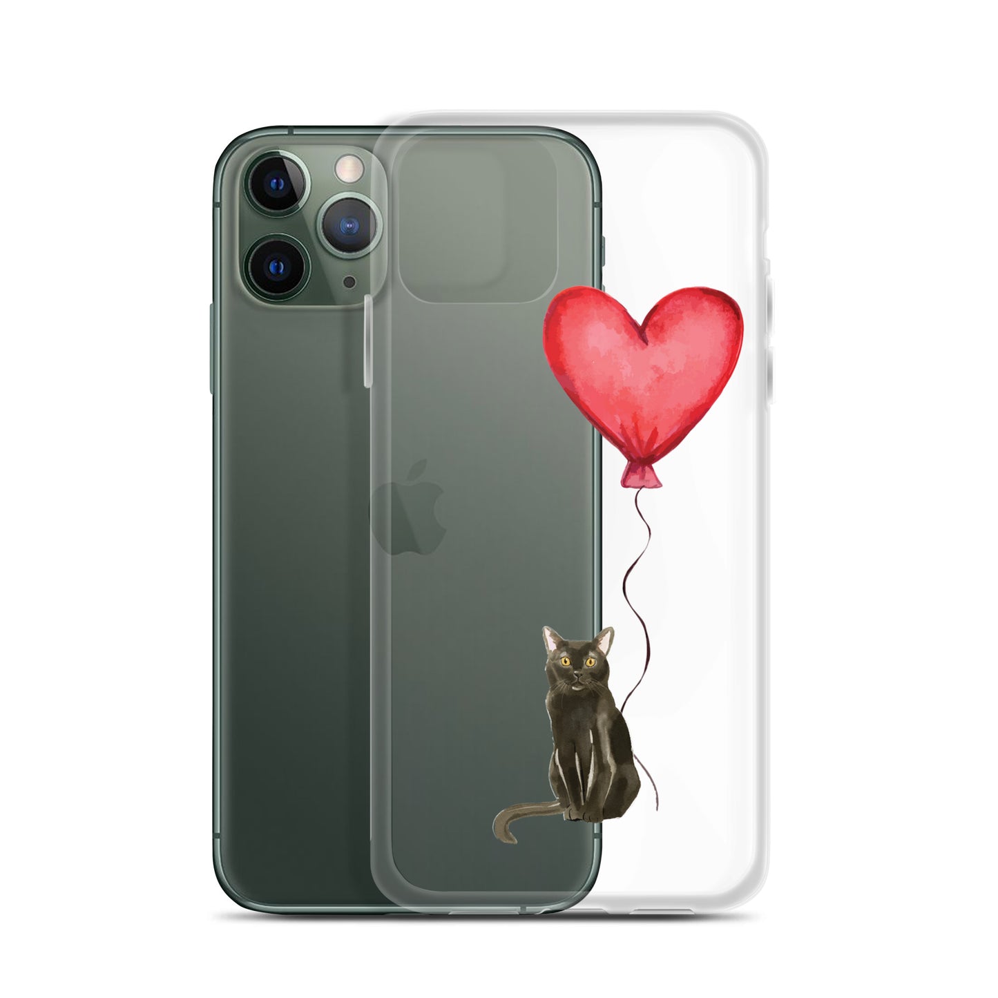 Cat with Balloon Bombay Clear Case for iPhone®