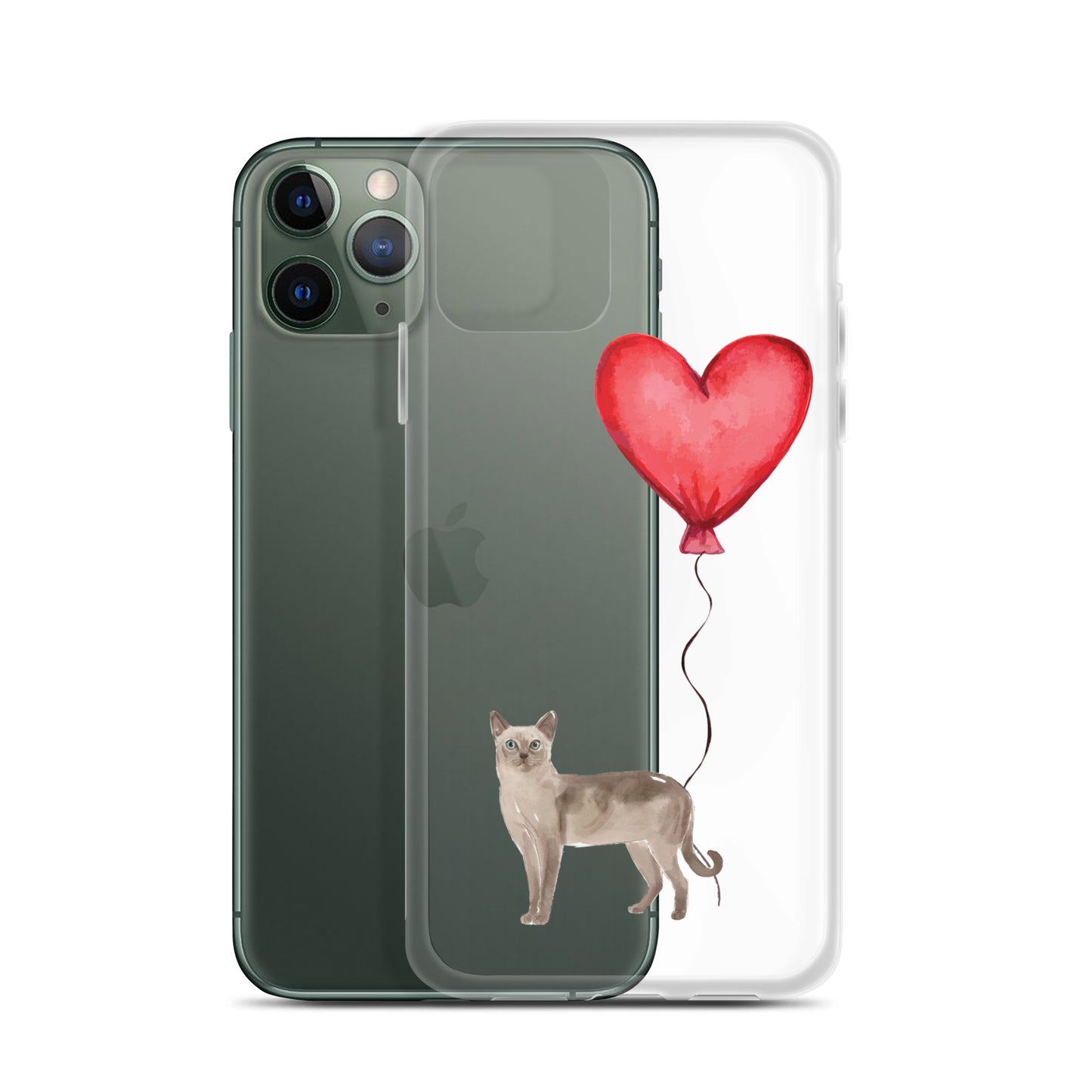 Cat with Balloon Tonkinese Clear Case for iPhone®