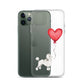 Dog with Balloon White Poodle Clear Case for iPhone®