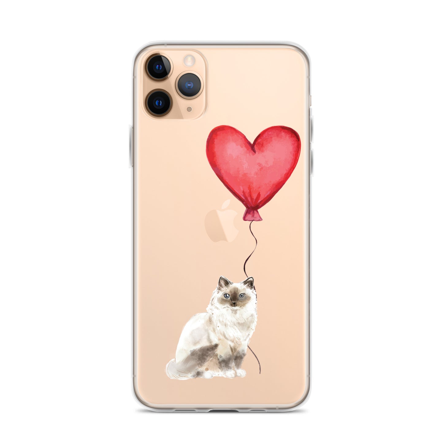 Cat with Balloon Birman Clear Case for iPhone®