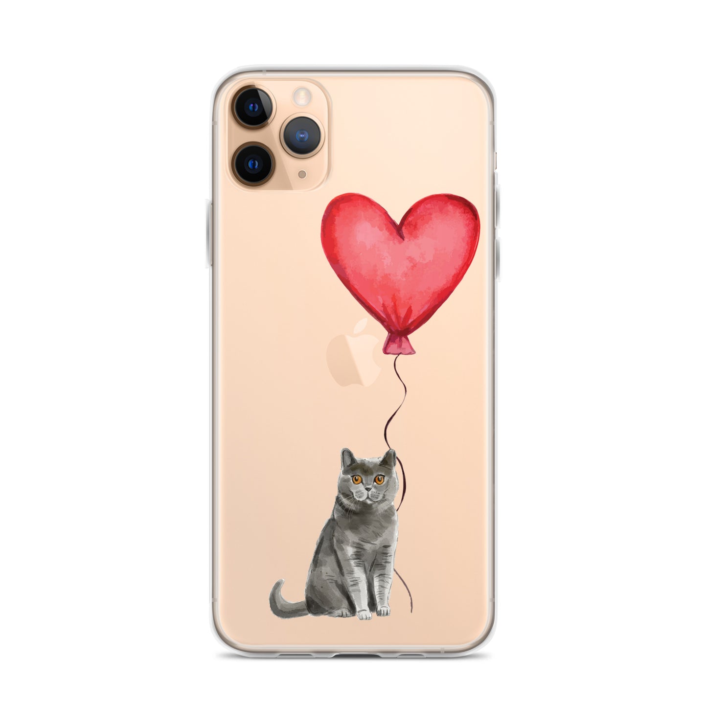 Cat with Balloon British Shorthair Clear Case for iPhone®