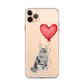 Cat with Balloon Maine Coon Clear Case for iPhone®