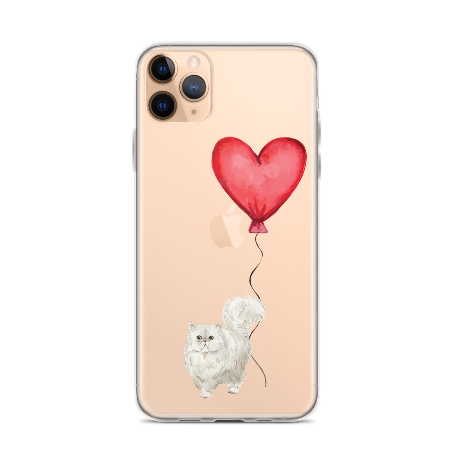 Cat with Balloon Persian Clear Case for iPhone®