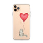 Cat with Balloon Ragamuffin Clear Case for iPhone®