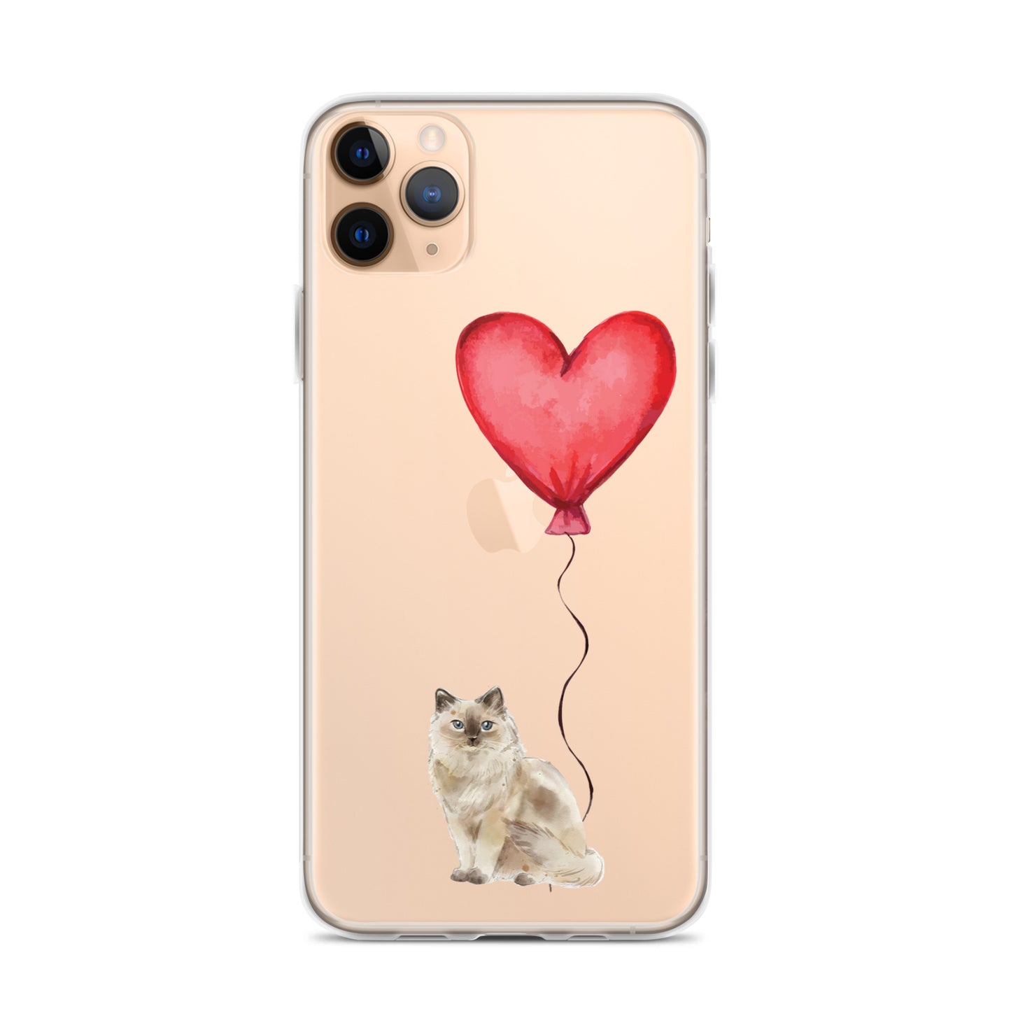 Cat with Balloons Ragdoll Clear Case for iPhone®