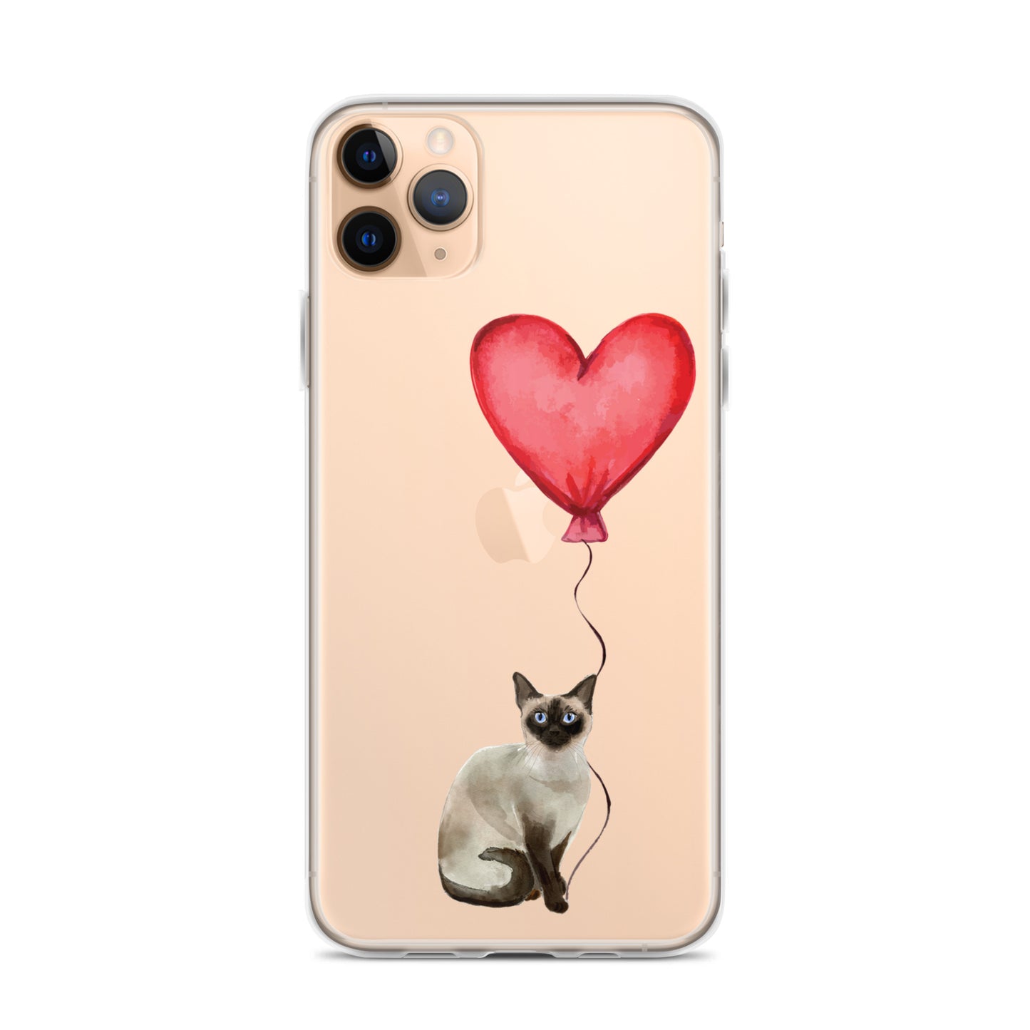 Cat with Balloon Siamese Clear Case for iPhone®