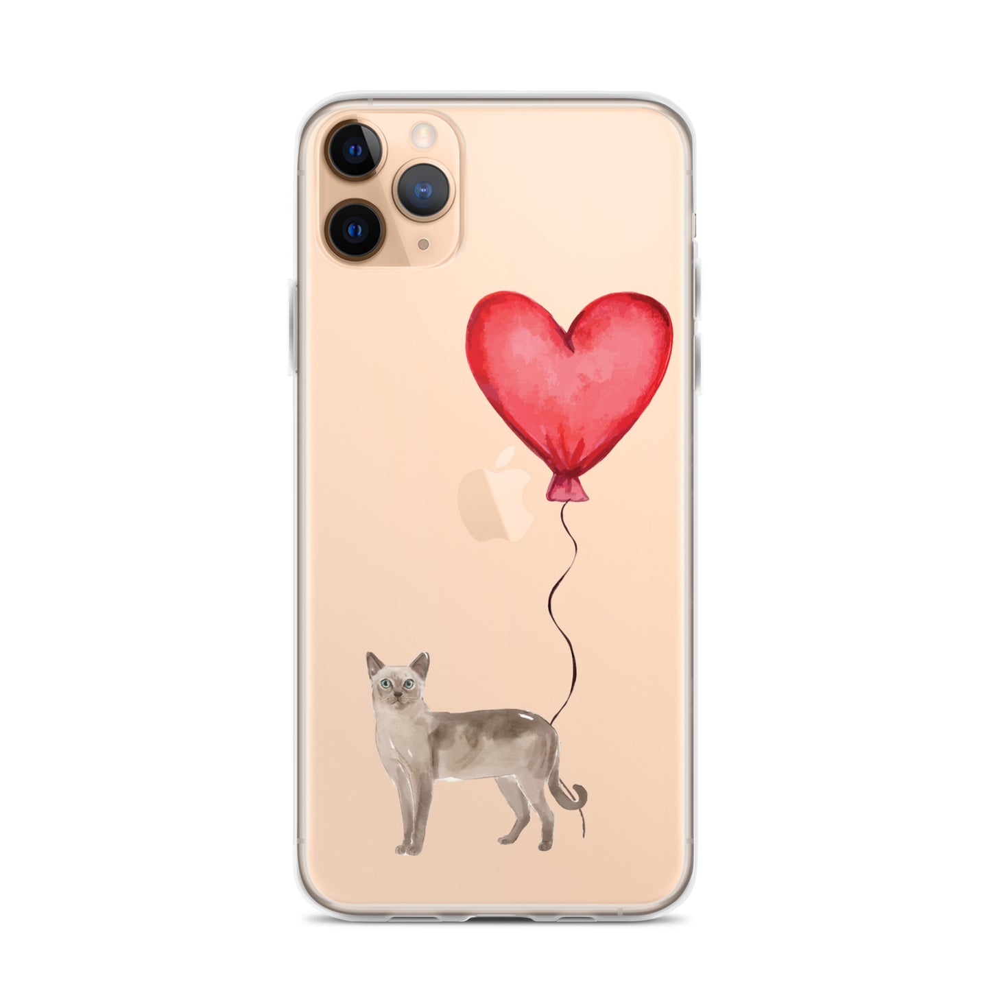 Cat with Balloon Tonkinese Clear Case for iPhone®