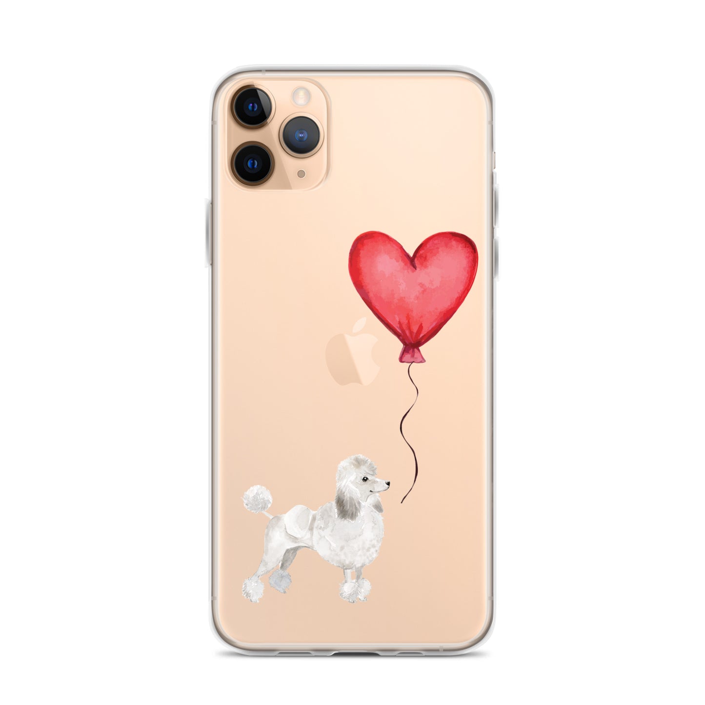 Dog with Balloon White Poodle Clear Case for iPhone®