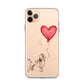 Dog with Balloon Brown Poodle Clear Case for iPhone®