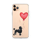 Dog with Balloon Black Poodle Clear Case for iPhone®