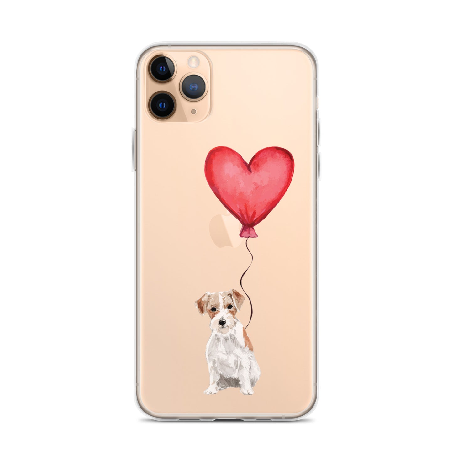 Dog with Balloon Wire Haired Jack Russell Clear Case for iPhone®