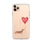 Dog with Balloon Tan Dachshund Clear Case for iPhone®