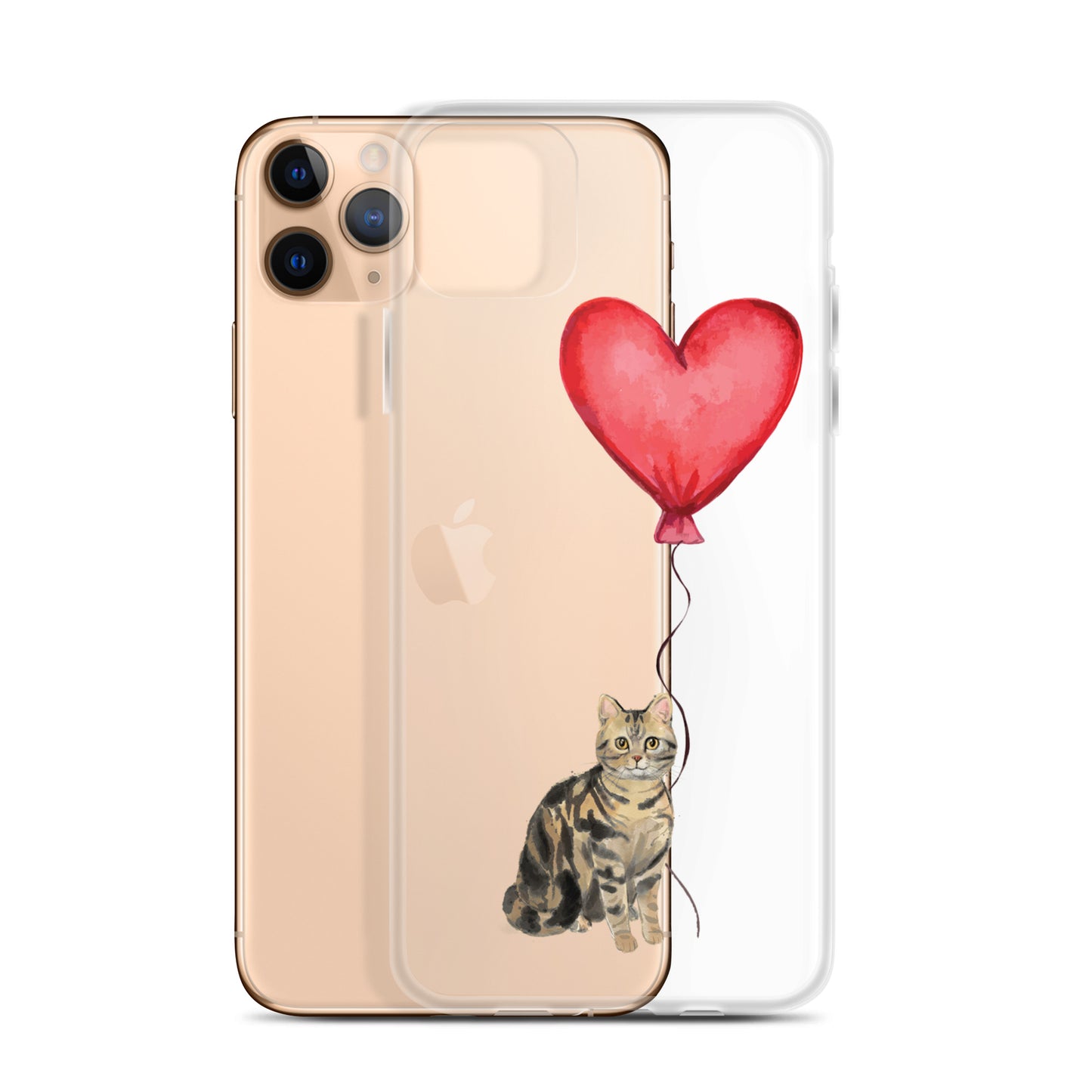 Cat with Balloon Brown Tabby Case for iPhone®