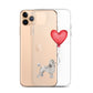 Dog with Balloon Grey Poodle Clear Case for iPhone®