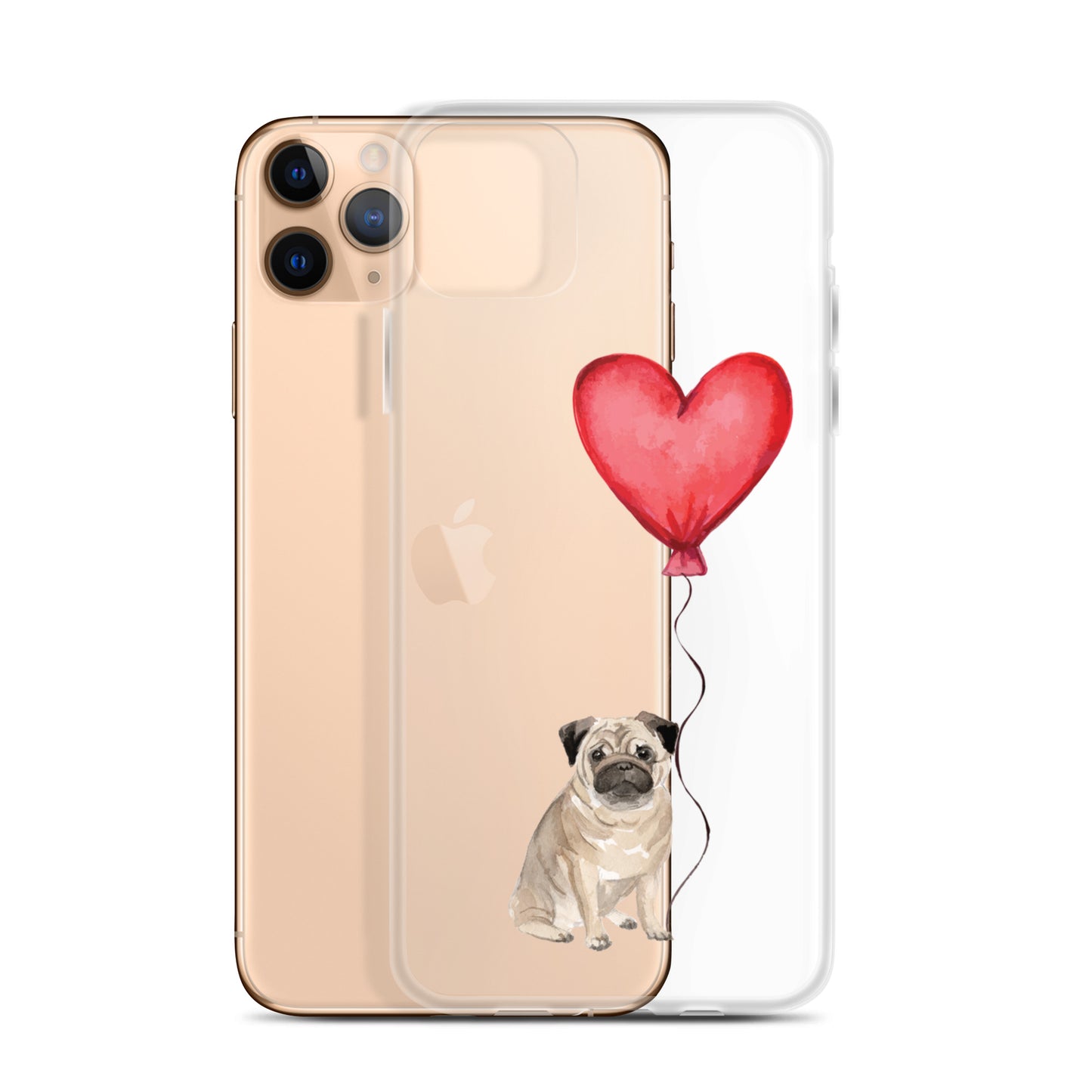 Dog with Balloon Pug Clear Case for iPhone®