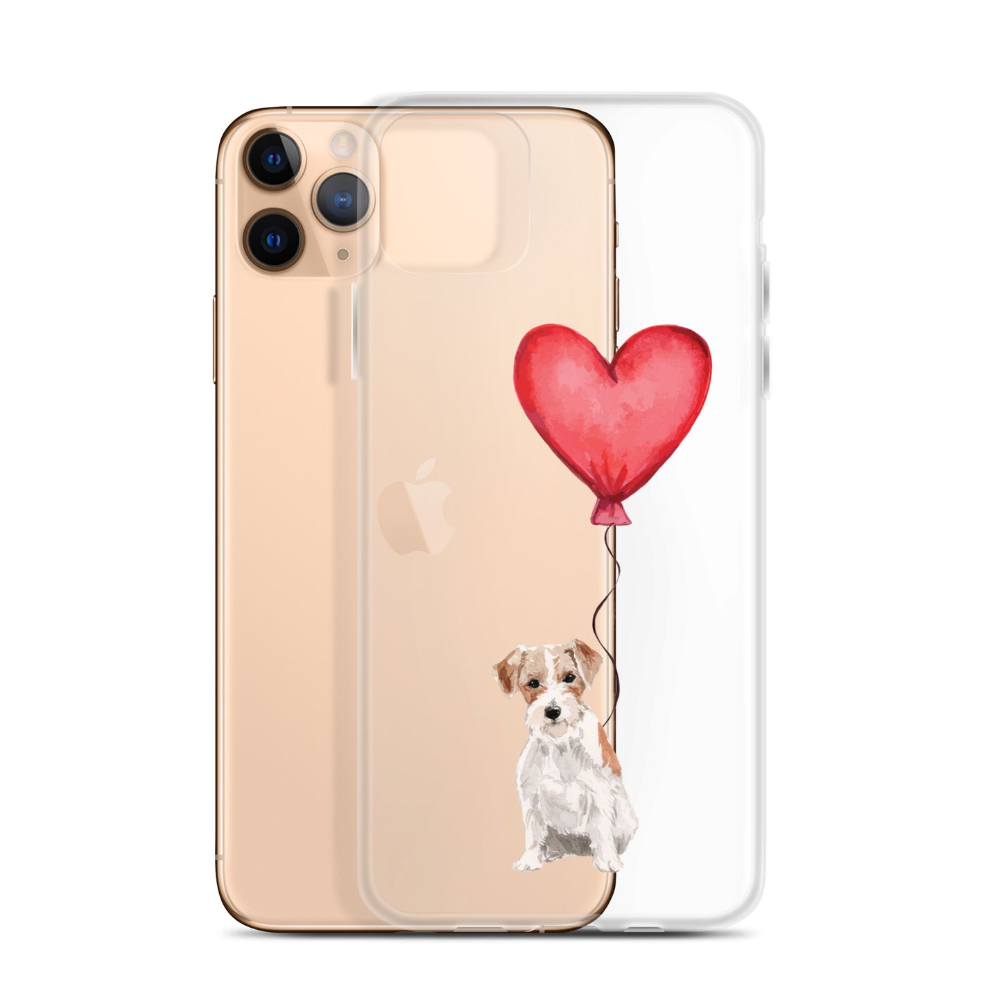 Dog with Balloon Wire Haired Jack Russell Clear Case for iPhone®