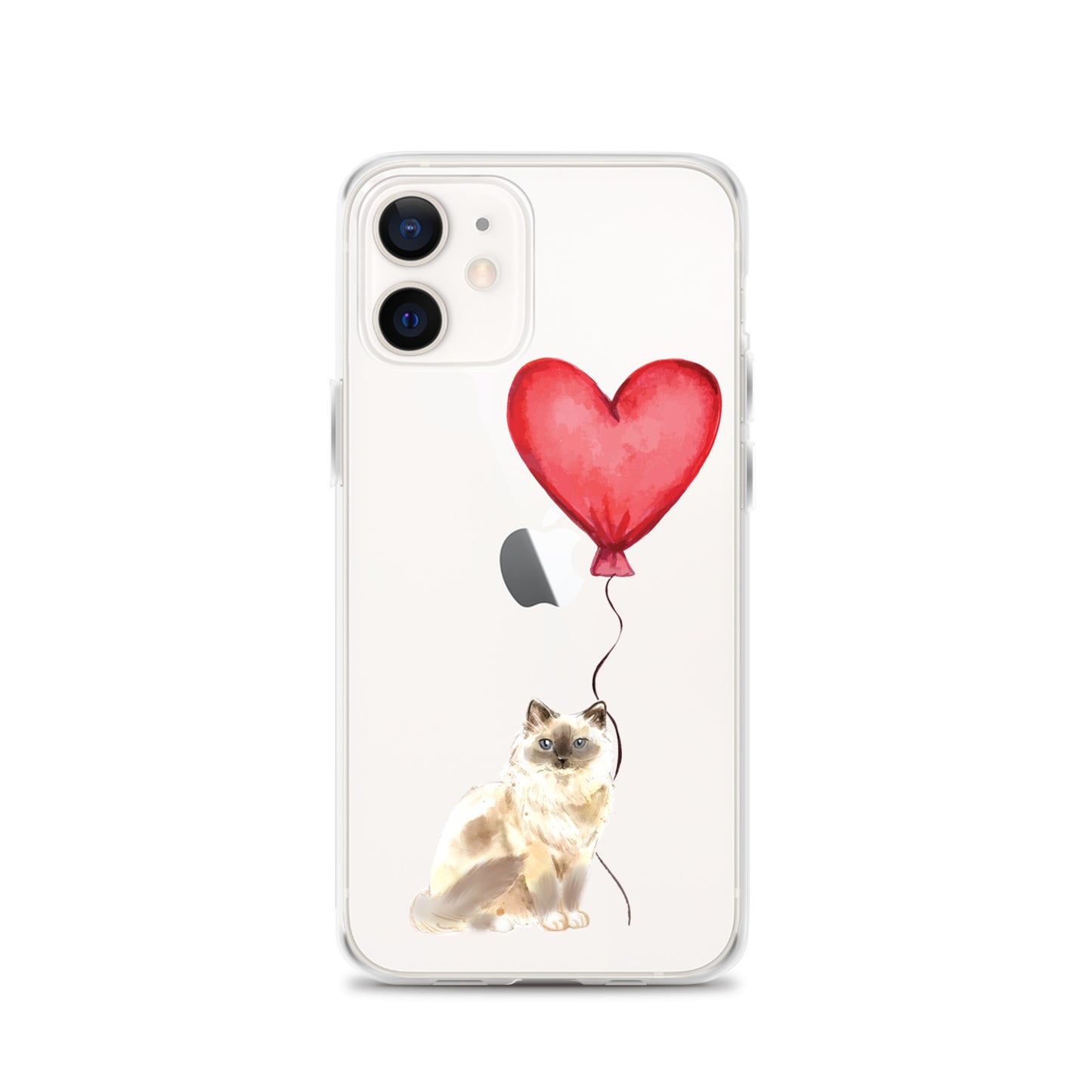 Cat with Balloon Blonde Birman Clear Case for iPhone®