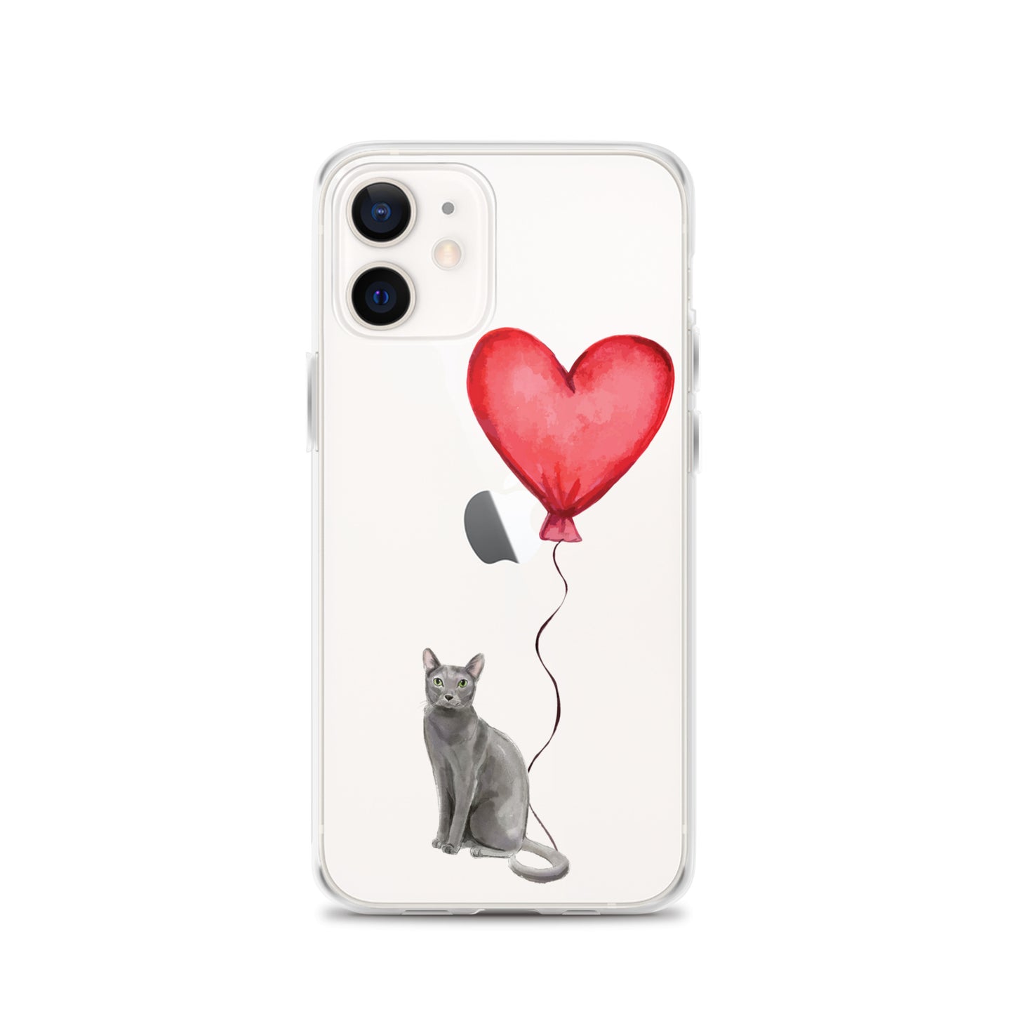 Cat with Balloon Blue Russian Clear Case for iPhone®